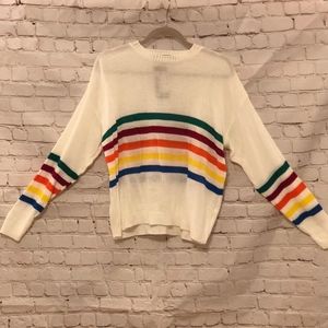 White Stripe Sweater